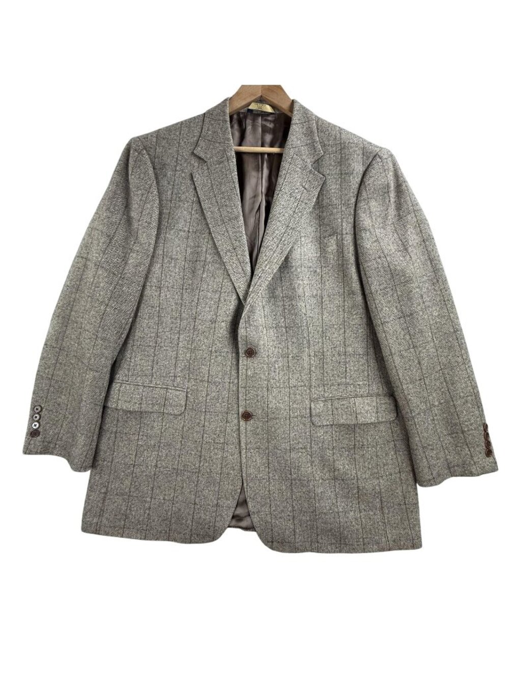 Brooks Brothers Blazer Mens 44L Beige Camel Hair Herringbone Sport Coat Jacket